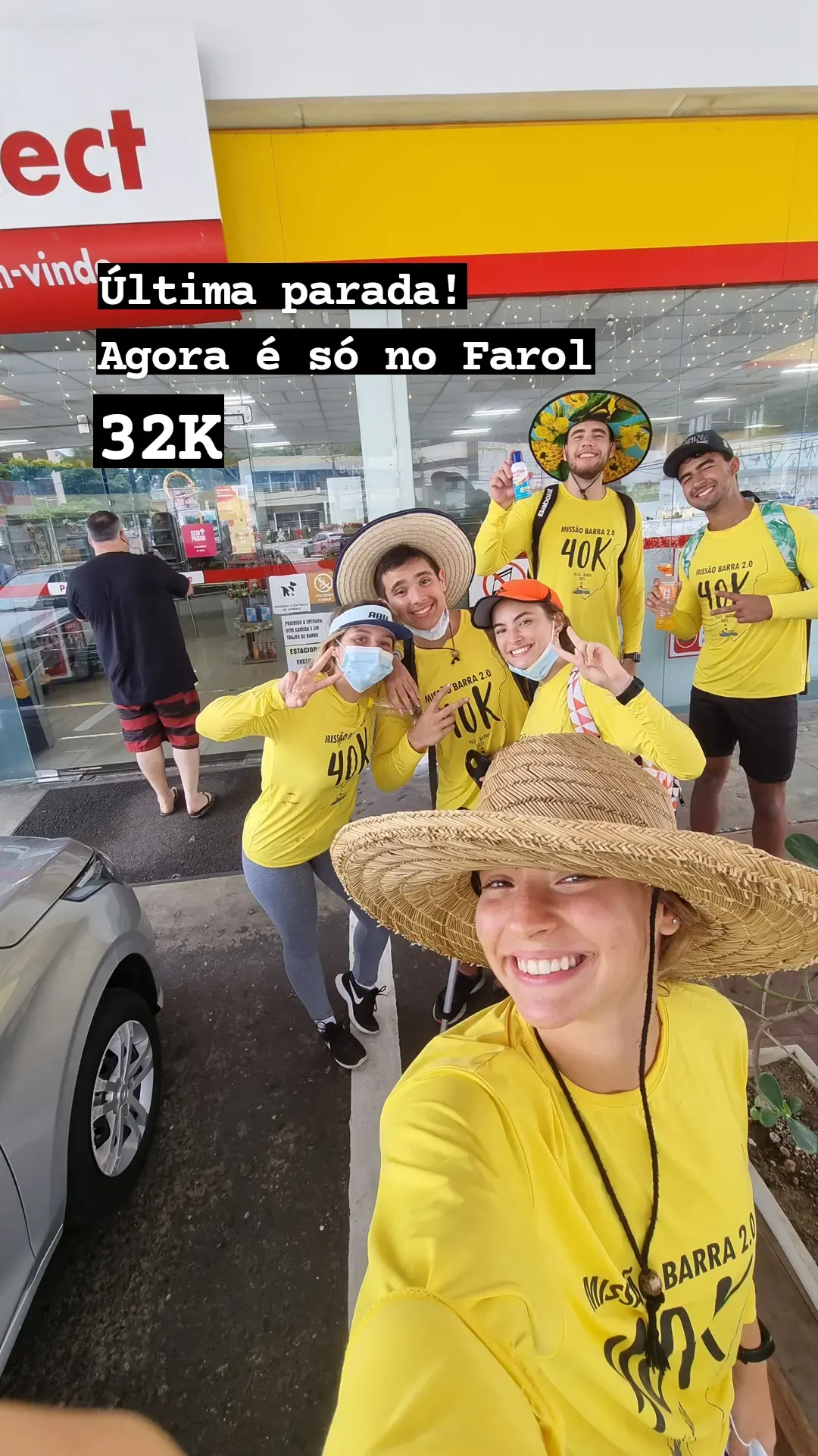 Grupo da 2ª edição na última parada, no km 32