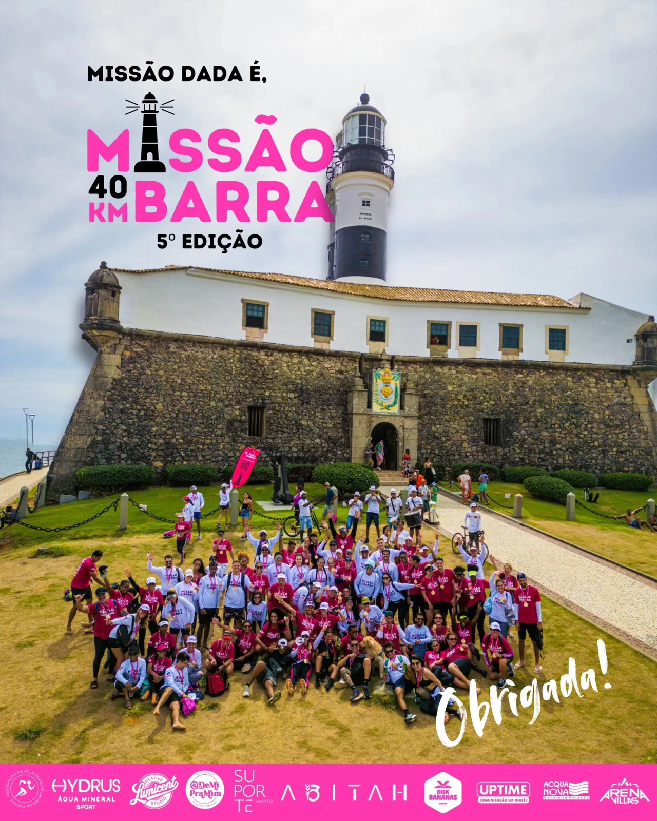 Foto oficial da 5ª edição: o grupo reunido em frente ao Farol da Barra